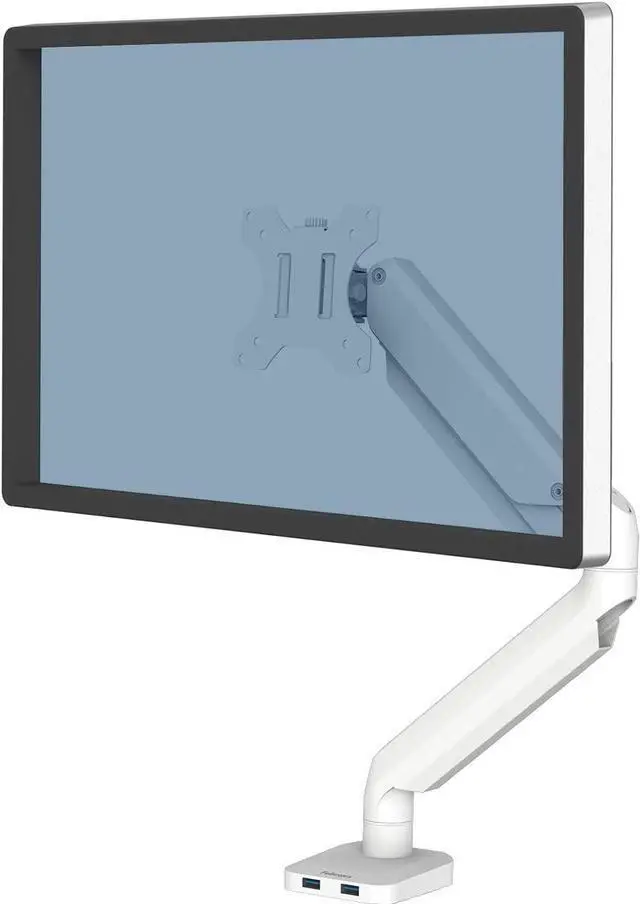 Main image of Fellowes 8056201 Platinum Series Adjustable Computer Monitor Stand for Desk with Single Monitor Arm, 32 Inch Monitor Capacity