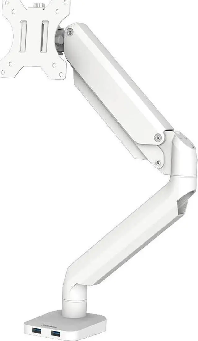 Alt view image 7 of 7 - Fellowes 8056201 Platinum Series Adjustable Computer Monitor Stand for Desk with Single Monitor Arm, 32 Inch Monitor Capacity