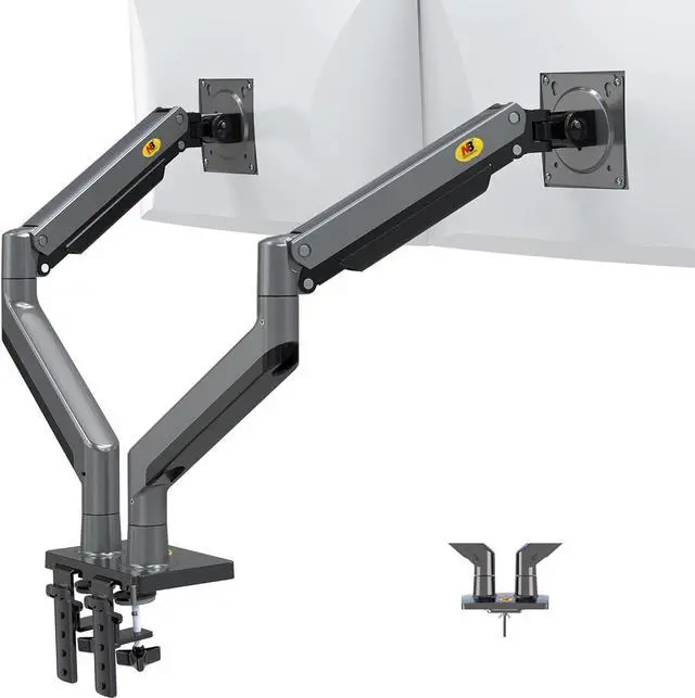 Main image of NB North Bayou Dual Monitor Arm Ultra Wide Full Motion Swivel Monitor Mount for 22''-32'' Monitors Load Capacity from 4.4 to 26.4lbs for Each Arm Height Adjustable Monitor Stand G35