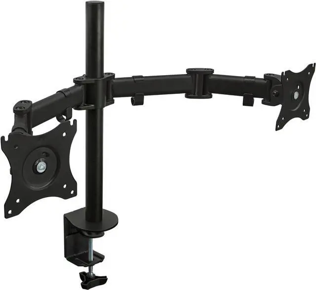 Main image of Mount-It! Dual Monitor Mount | Double Monitor Desk Stand Arm | Two Articulating Arms Fit 2 Screens 17 19 20 21 22 24 27 Inch Computer | VESA 75 100 Compatible Displays | C-Clamp Base