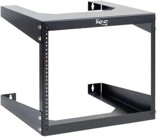 Main image of ICC Wall Mount Rack with 8 Rack Mount Spaces (8U) - Heavy-Duty 19" Open Frame Server Rack - Space-Saving and Secure Network Equipment Rack for IT, AV and Computer Equipment Installations