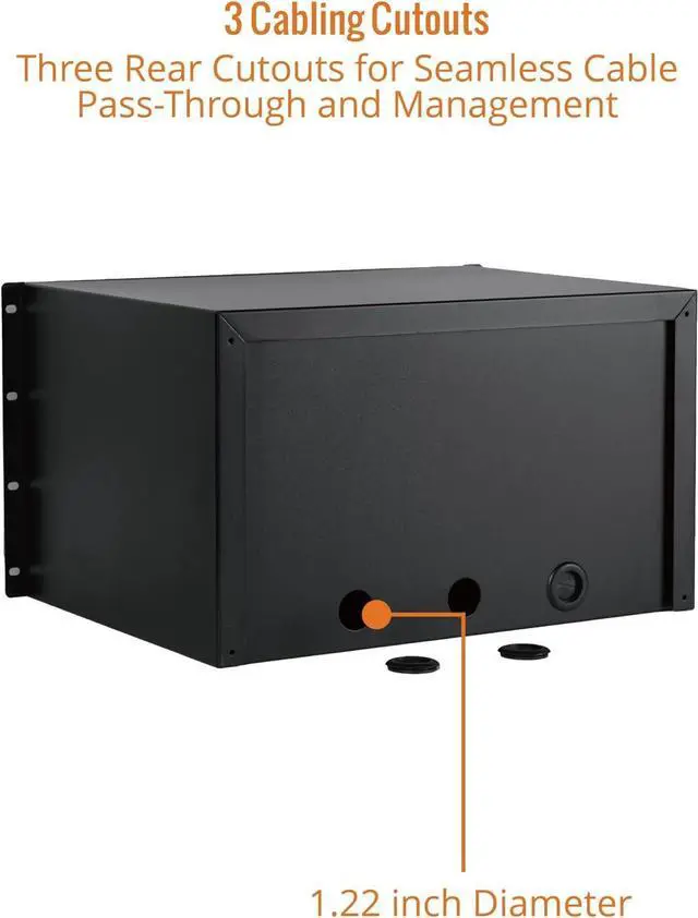 Alt view image 5 of 7 - 6U Rack Drawer,Rack Mount Drawer for 19in Network Equipment/Server/AV Rack or Cabinet Enclosure,Sliding and Lockable Server Rack Drawer - Load-Bearing 22lb (10kg),with Cable Management Holes