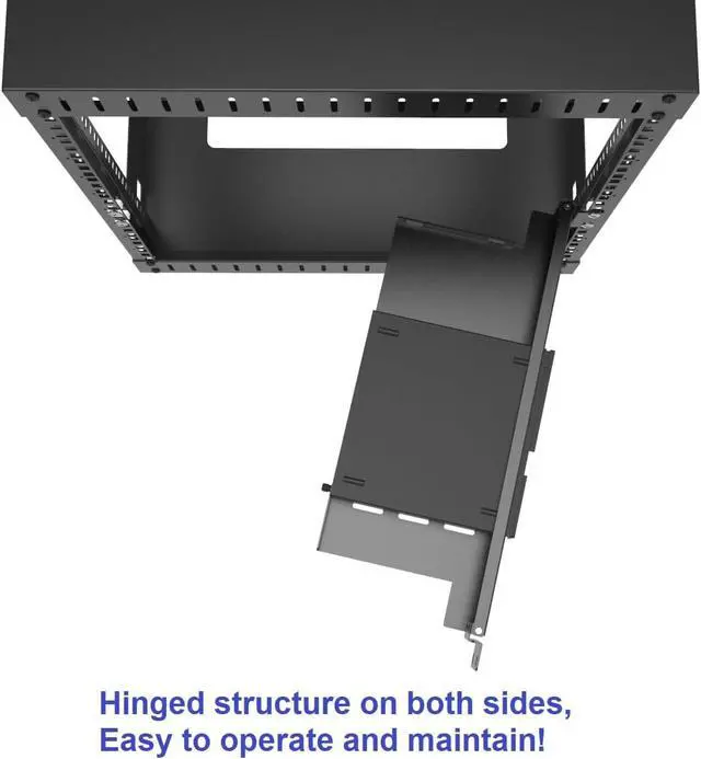 Alt view image 3 of 6 - JINGCHENGMEI Mini Rack Mount for Dell OptiPlex Micro Form Factor Case-1U Hinged Server Rack Shelf with Easy Access Network Connections in 19-inch Network Cabinet or Server Rack