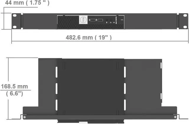 Alt view image 4 of 6 - JINGCHENGMEI Mini Rack Mount for Dell OptiPlex Micro Form Factor Case-1U Hinged Server Rack Shelf with Easy Access Network Connections in 19-inch Network Cabinet or Server Rack