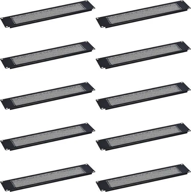 Main image of RackPath 2U Blank Rack Mount Panel Spacer with Venting (10 Pack) for 19in Server Rack Enclosure or Network Cabinet