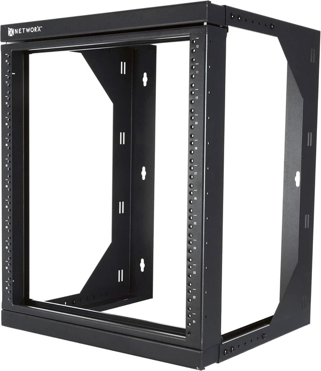 Main image of Networx 22U Adjustable Depth Open Frame Swing Out Wall Mount Rack - 301 Series, Flat Packed