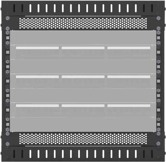 Alt view image 3 of 6 - 5 Pack 1U Venting Blank Panel - Steel Blank Rack Mount Panel Spacer for 19in Server Rack Cabinet or Enclosure, Black (1UVBP5PC)