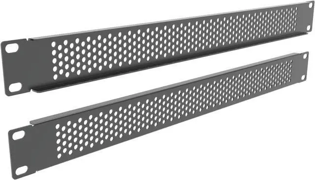Alt view image 4 of 6 - 5 Pack 1U Venting Blank Panel - Steel Blank Rack Mount Panel Spacer for 19in Server Rack Cabinet or Enclosure, Black (1UVBP5PC)