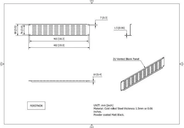 Alt view image 4 of 7 - 2U Steel Blank Panel Vented for 19 inch Server Rack Durable Mount Spacer for Network Cabinet 5 Pack Complete with Installation Hardware and Cable Tie