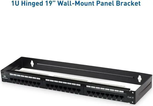 Alt view image 3 of 7 - Cable Matters 1U Hinged 19" Wall Mount Panel Bracket, 22 Lbs Max Load, 1U Rack, 19 Inch Rack, 19-Inch Wall Mount Bracket/WallMount Patch Panel