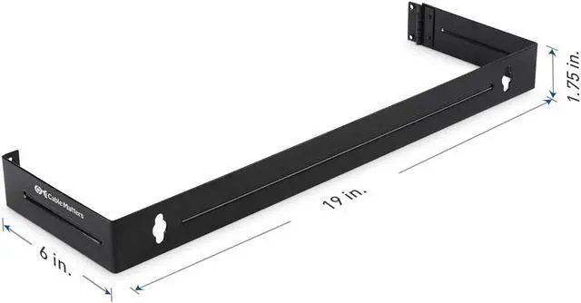 Alt view image 7 of 7 - Cable Matters 1U Hinged 19" Wall Mount Panel Bracket, 22 Lbs Max Load, 1U Rack, 19 Inch Rack, 19-Inch Wall Mount Bracket/WallMount Patch Panel
