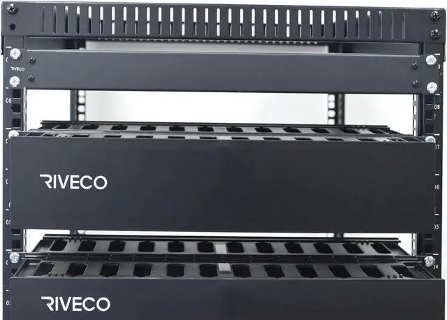Alt view image 5 of 6 - RIVECO 2PCS 1U Blank Panel for Server Racks & Network Cabinets 19" Blind Plate Black