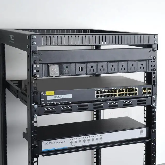 Alt view image 6 of 6 - RIVECO 2PCS 1U Blank Panel for Server Racks & Network Cabinets 19" Blind Plate Black
