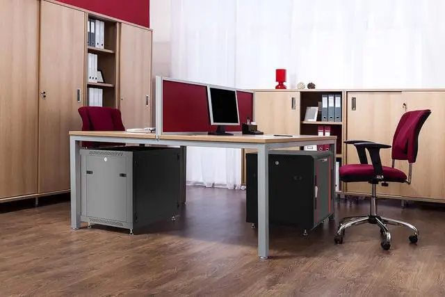 Alt view image 2 of 7 - Server Rack 35 Inch Deep Network Cabinet Under Desk Portable Locking Data Enclosure - Powerbar/Casters/Fan/Shelf/Hardware/PDU/Black Visit The Sysracks Store (12U (24" w x35 d x25 h))