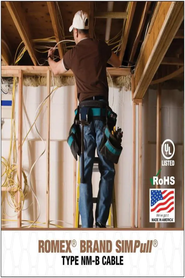Alt view image 3 of 7 - Southwire Romex Brand Simpull Solid Indoor 14/2 W/G NMB Cable 50ft coil - SW# 28827422