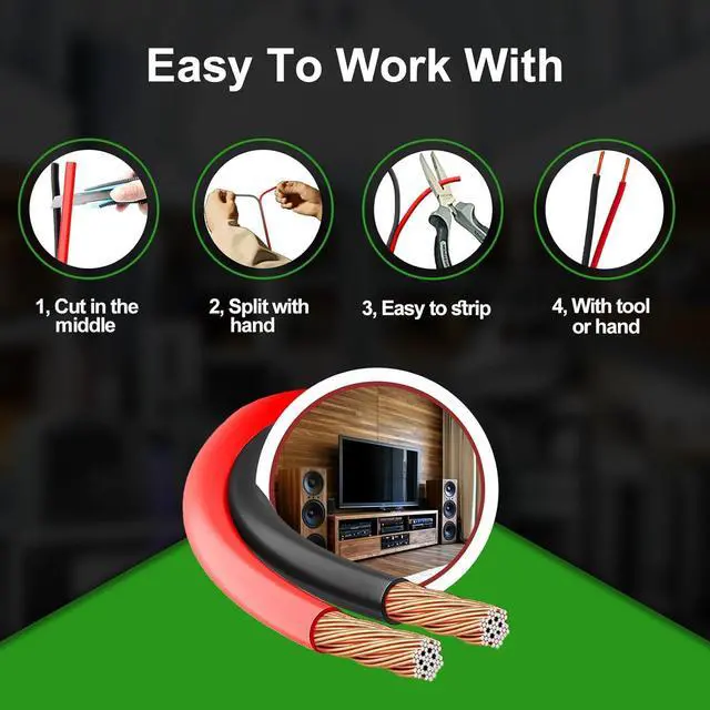 Alt view image 3 of 7 - 18 Gauge Wire 100FT 18/2 AWG Red Black Hookup Electrical Wire LED Strips Extension Cord 12V/24V DC Cable 18AWG 2 Conductors Flexible Wire for LED Ribbon Lamp Tape Lighting
