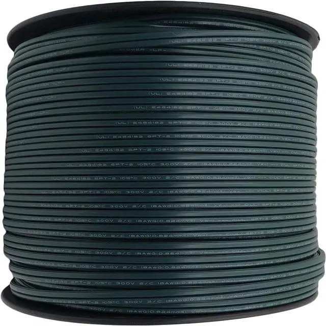Alt view image 2 of 7 - SPT-2 18/2 Low Voltage Landscape Lighting Copper Wire - 500 Feet Green 18 Gauge 2 Conductor - Outdoor Direct Burial