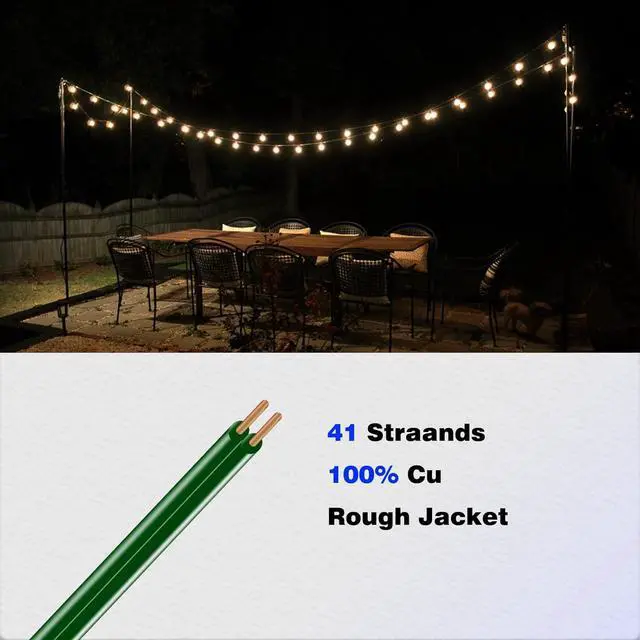 Alt view image 5 of 7 - SPT-2 18/2 Low Voltage Landscape Lighting Copper Wire - 250 Feet Green 18 Gauge Wire 2-Conductor - UL Listed 18/2 Wire Electrical Wire