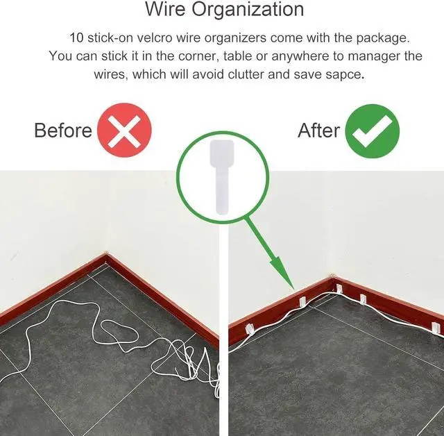 Alt view image 2 of 7 - SPT-1 Wire 50FT Electrical Wire 18-Gauge 2-Conductor Wire Hookup Stranded Copper Wire Extension Cable with 4 Vampire Plugs 10 Velcro Cable Ties, White