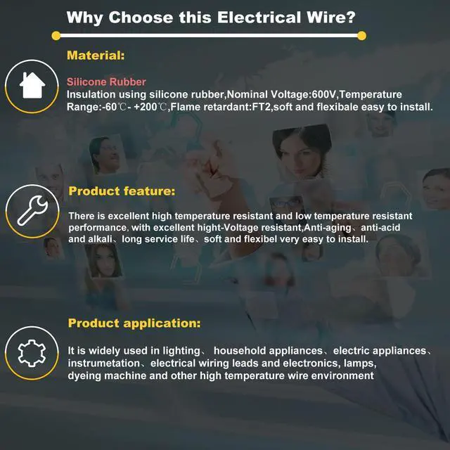 Alt view image 6 of 6 - 16 awg Silicone Electrical Wire Cable 66ft [Black 33ft Red 33ft] 16 Gauge Separete Wire Hook Up Oxygen Free Stranded Tinned Copper Wire High Temperature Resistance Spool