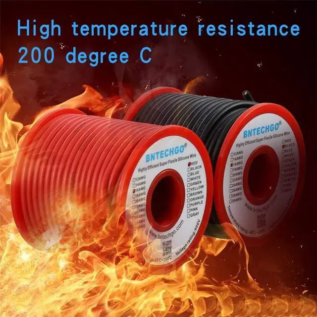 Alt view image 4 of 7 - BNTECHGO 16 Gauge Silicone Wire Spool red and Black Each 50ft Flexible 16 AWG Stranded Tinned Copper Wire