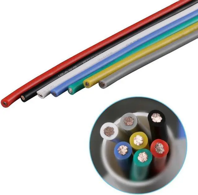 Alt view image 3 of 7 - BNTECHGO 12 Gauge Silicone Wire Kit 7 Color Each 3 ft Flexible 12 AWG Stranded Tinned Copper Wire