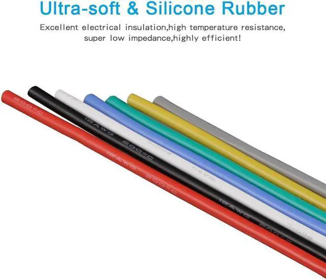 Alt view image 5 of 7 - BNTECHGO 12 Gauge Silicone Wire Kit 7 Color Each 3 ft Flexible 12 AWG Stranded Tinned Copper Wire