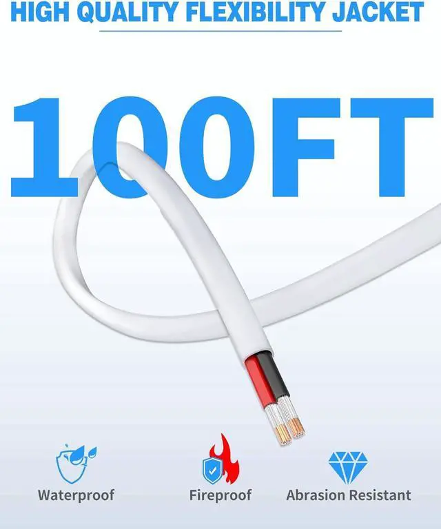 Alt view image 5 of 7 - NAOVEO 16 Gauge Wire 2 Conductor Electrical Wire, 16 AWG Wire Stranded PVC Tinned Copper Cable, Flexible/Low Voltage/Red Black Hookup Wire for LED Strips Lamps, Marine, Speaker, Appliances (100FT)