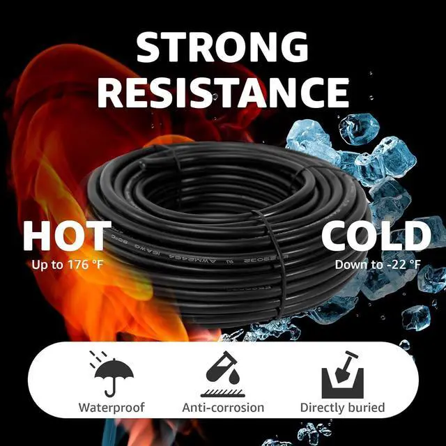 Alt view image 7 of 7 - 50FT 16AWG Electrical Wire, 16 Gauge 2 Conductor Stranded PVC Cord Tinned Copper Low Voltage Cable, Flexible Extension Power Cord for LED Strips, Indoor Lamps, Landscape Lighting, Automotive