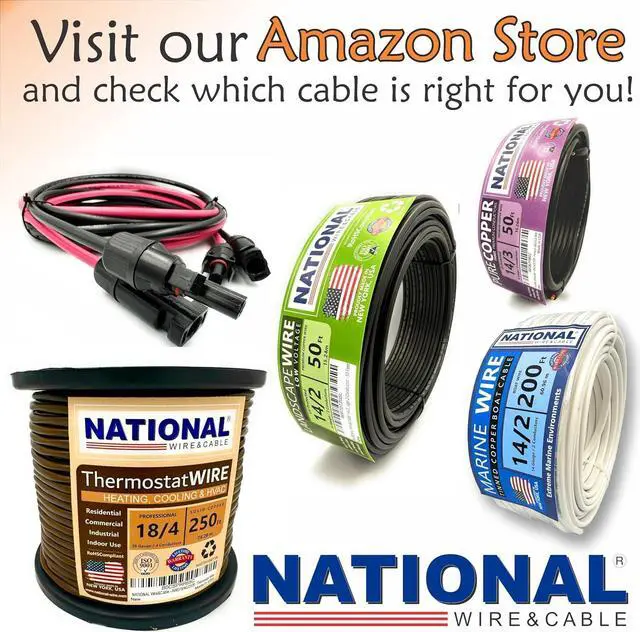 Alt view image 6 of 6 - NATIONAL Wire&Cable - 18 Gauge 2 Conductors Premium Electrical Wire - Made in USA - 18 AWG Wire Stranded PVC Cord Copper Cable 100 Ft. Flexible Low Voltage LED Cable Lamps Lighting Automotive