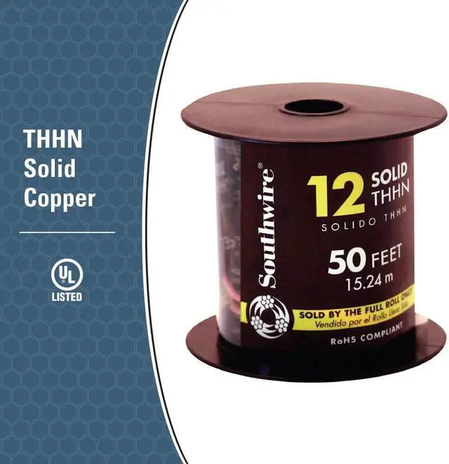 Alt view image 3 of 3 - Southwire 11587383 50 ft. 12 Black Solid CU THHN Wire