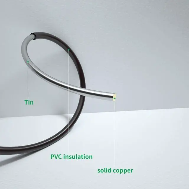 Alt view image 3 of 4 - 18 Gauge PVC 1007 Solid Electric Wire Red 50 ft and Black 50 ft 18 AWG 1007 Hook Up Wire 300V Solid Tinned Copper Wire