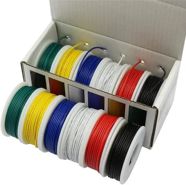 Alt view image 4 of 7 - Hook up Stranded Wire Kit 20 Gauge 6 Colors 19.6 feet Each Electrical Wire 20 AWG PVC Wire