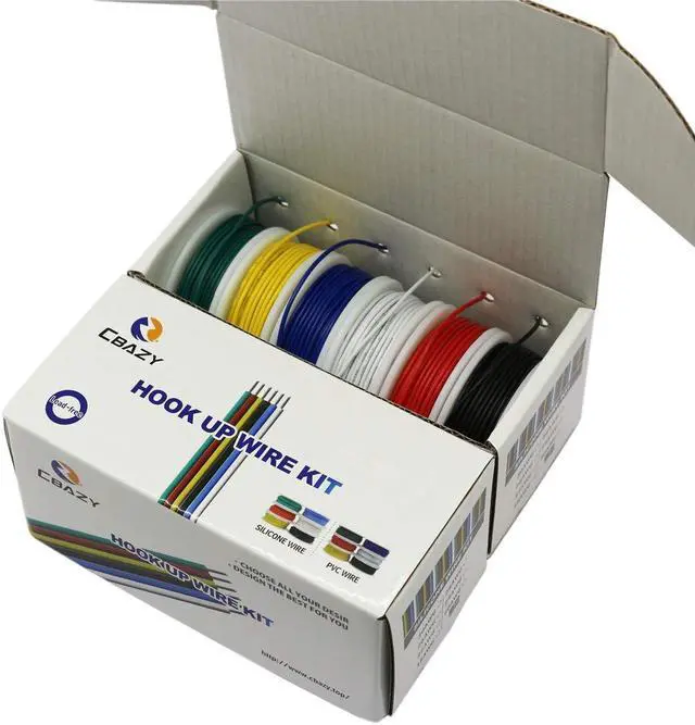 Alt view image 7 of 7 - Hook up Stranded Wire Kit 20 Gauge 6 Colors 19.6 feet Each Electrical Wire 20 AWG PVC Wire