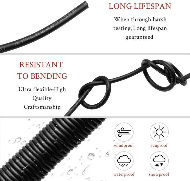 Alt view image 3 of 7 - 20 Gauge Electrical Wire 8 Conductor, 20AWG 50FT Thermostat Wire PVC Stranded, 20/8 Low Voltage LED Cable, Flexible Extension Power Cord, Tinned Copper Cable Hookup Wire