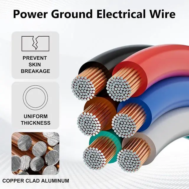 Alt view image 2 of 6 - 16 Gauge Wire (6-Pack Black/Red/Grey/Blue/Green/Brown, Each 100 FT), Low Voltage Automotive Primary Harness Wire for Battery, Car Audio, Remote Trailer, Security Alarm, Hook Up Wiring, 16AWG CCA, DIY