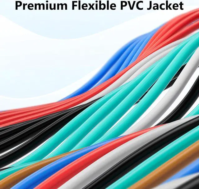 Alt view image 3 of 6 - 16 Gauge Wire (6-Pack Black/Red/Grey/Blue/Green/Brown, Each 100 FT), Low Voltage Automotive Primary Harness Wire for Battery, Car Audio, Remote Trailer, Security Alarm, Hook Up Wiring, 16AWG CCA, DIY