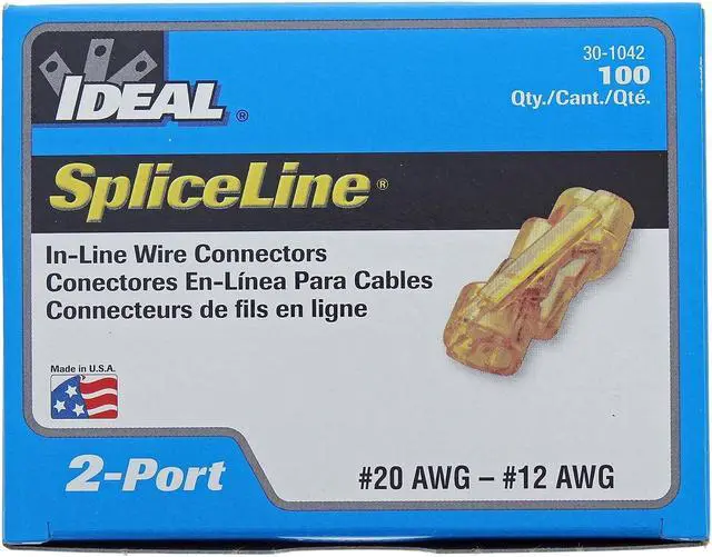 Alt view image 7 of 7 - IDEAL Electrical 30-1042 SpliceLine in-Line Wire Connectors (Box of 100)