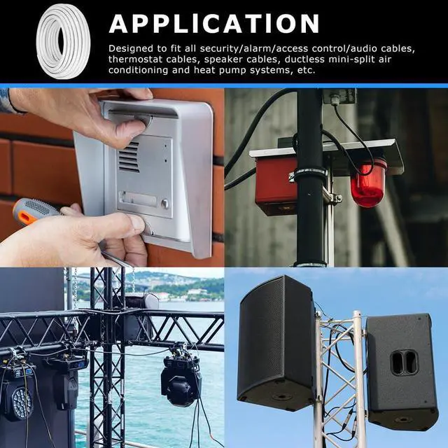 Alt view image 6 of 7 - 18 Gauge 2 Conductor Electrical Wire, 32.8FT White Stranded Low Voltage 18/2 Cable PVC Case, 18 AWG Tinned Copper 2 Wire Cable Extension Power Cable for Strips LED Lamp Lighting Automotive