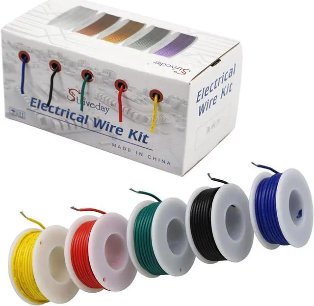 Main image of 28 AWG Tinned Copper Wire Electric Wire kit 28 Gauge Hook Up Wire 300V Cables Electronic Stranded Wire Cable Industries Electrics DIY box1