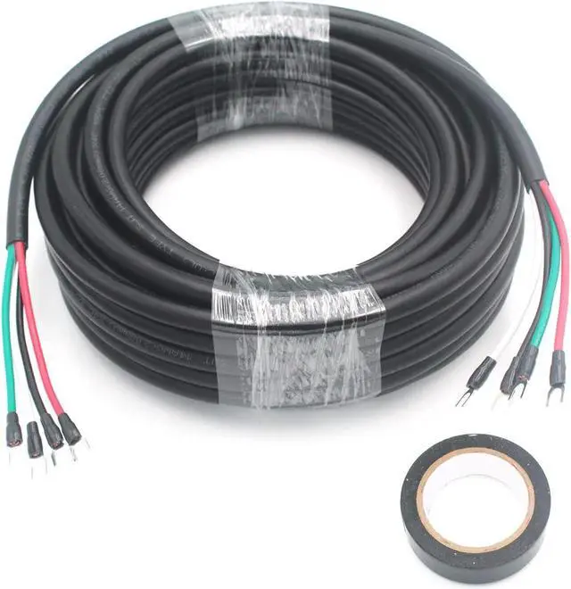 Main image of HANSUM 50ft Electrical Wires 14/4 AWG Conductor Automotive Wire for Mini Split Air Conditioner 14Gauge Speaker Low Voltage Wire 300V led Wire Stranded PVC Cord Oxygen-Free Copper Cable Power (50FT)