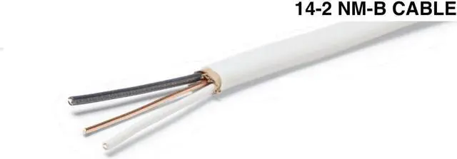 Alt view image 3 of 3 - 25 Feet 14/2 Type NM-B Copper. #14 AWG, 2 Conductors with Ground. Insulated Jacket White