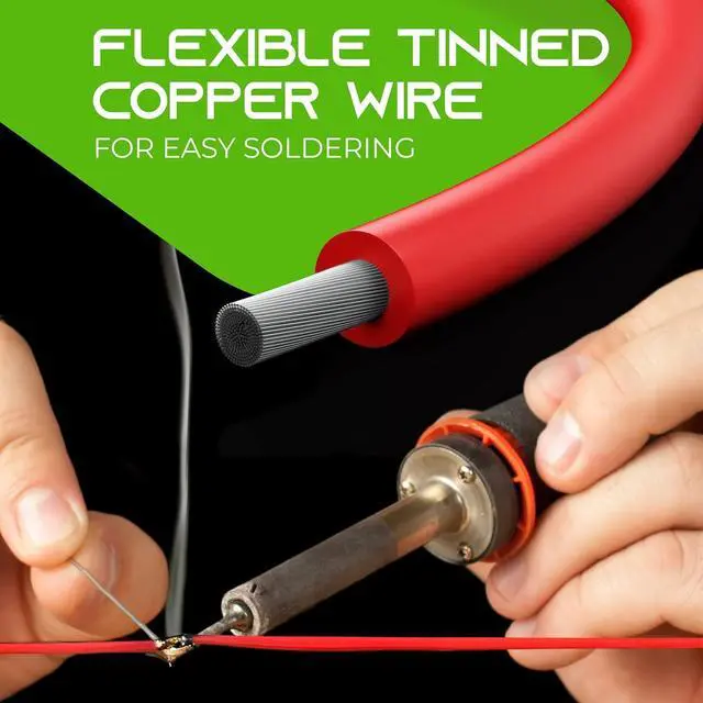 Alt view image 7 of 7 - GearIT 12 Gauge Silicone Wire 600V (Red - 50 Feet) 12AWG Tinned OFC Oxygen Free Copper Stranded Soft Flexible Wires for Primary, Electrical, Car/Auto, Trailer, Amp - 12ga 50ft