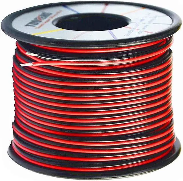 Main image of 20AWG Electrical Wire 100 ft Red Black Hookup Wire 12V/24V DC Cable LED Strips Extension Wire,20 Gauge Stranded Wire for Doorbell,LED Ribbon Lamp Tape Lighting