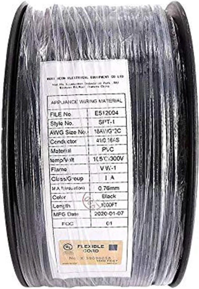 Alt view image 2 of 7 - SPT-1 18/2 Low Voltage Landscape Lighting Copper Wire - 1000 Feet Green 18 Gauge Wire 2-Conductor - UL Listed 18/2 Wire Electrical Wire