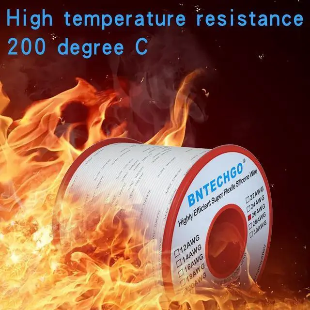 Alt view image 6 of 7 - BNTECHGO 26 Gauge Silicone Wire Spool 250 ft White Flexible 26 AWG Stranded Tinned Copper Wire