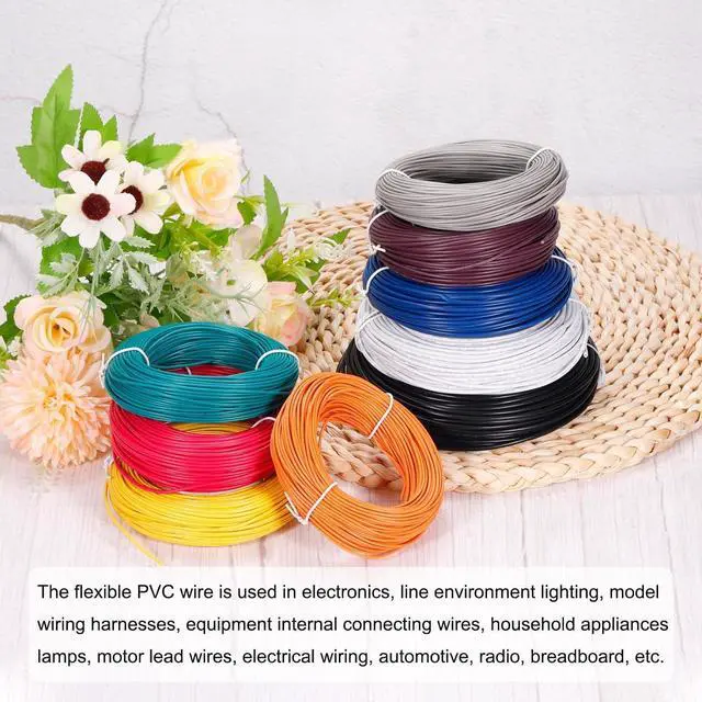 Alt view image 5 of 7 - MECCANIXITY 22AWG Wire 22 Gauge Stranded Wire PVC Hookup Wire, Electrical Wire UL1007 Tinned Copper Wire 30m/100ft White for Internal Connecting Wire