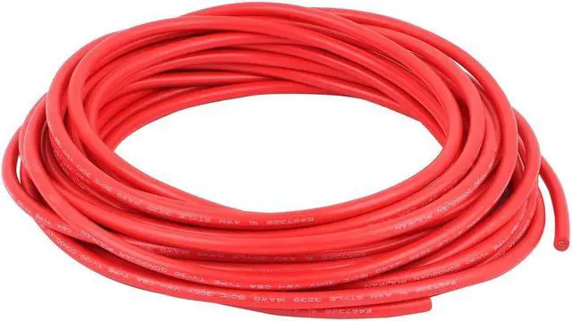 Alt view image 2 of 3 - uxcell a16051300ux0048 10M 32.8Ft 14AWG 30KV Electric Copper Core Flexible Silicone Wire Cable Red