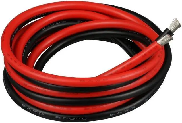 Alt view image 2 of 7 - BNTECHGO 8 Gauge Silicone Wire 5 ft Red and 5 ft Black Flexible 8 AWG Stranded Tinned Copper Wire