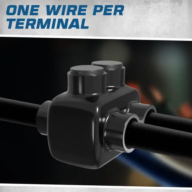 Alt view image 5 of 7 - OhLectric Black Insulated Splice Connector with Pre-Filled Oxide Inhibitor Rubber Vinyl Coating, 1/0-14 Wire Range, 3/16 Allen Hex, 2-Port Dual Entry Electrical Power Conductor, 2-Set Screws -4 Pack